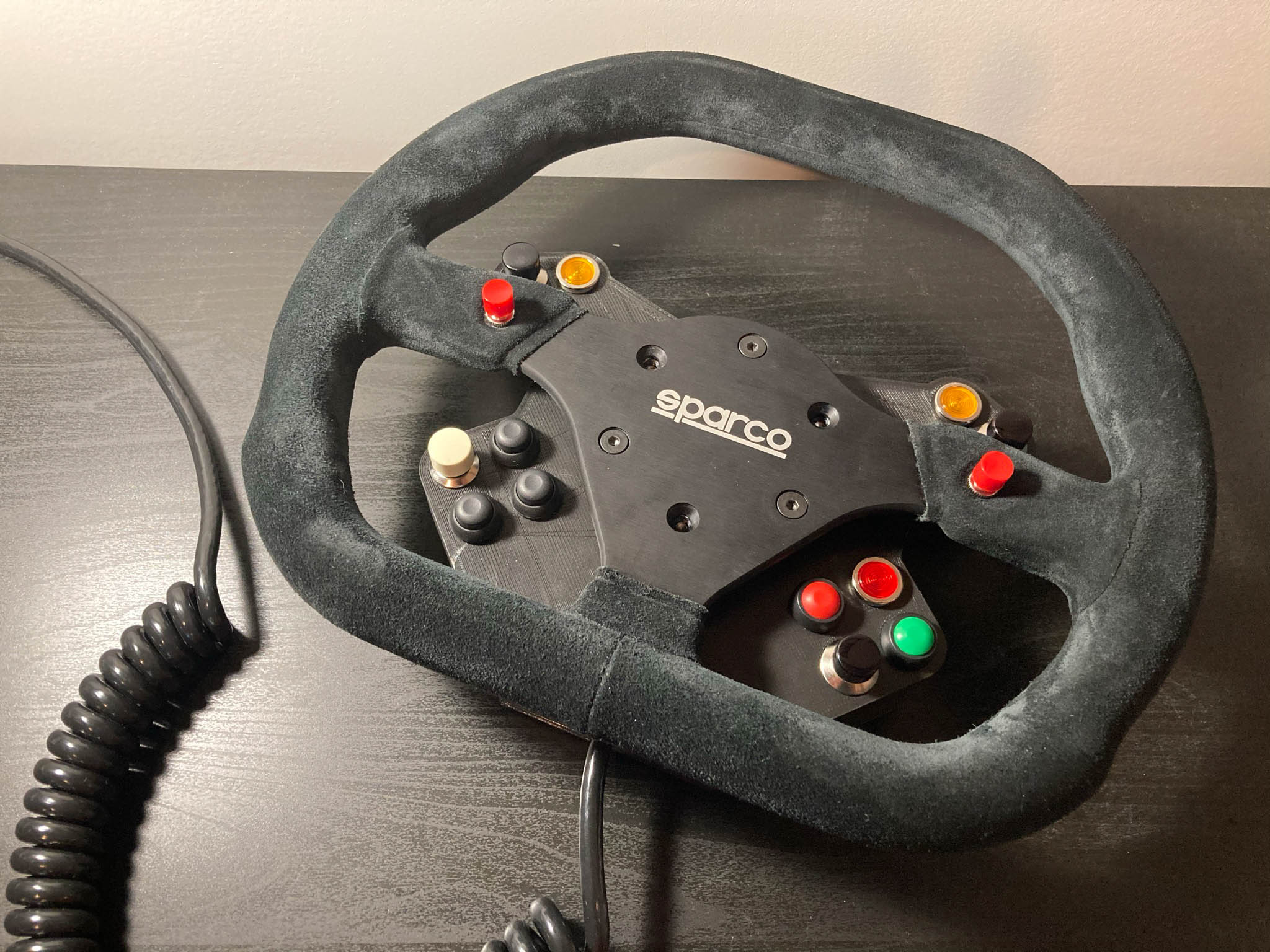 Custom wired steering wheel by Brain Power Motorsports